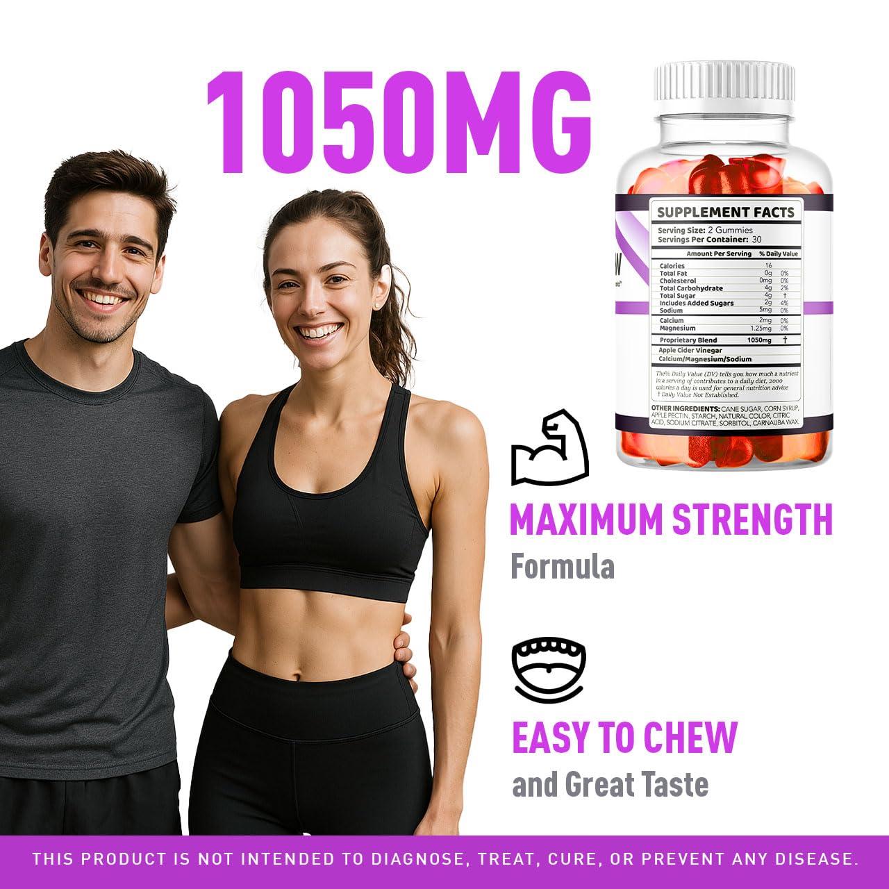 (5 Pack) VitaRenew Gummies – 1050MG Original Formula, Maximum Strength