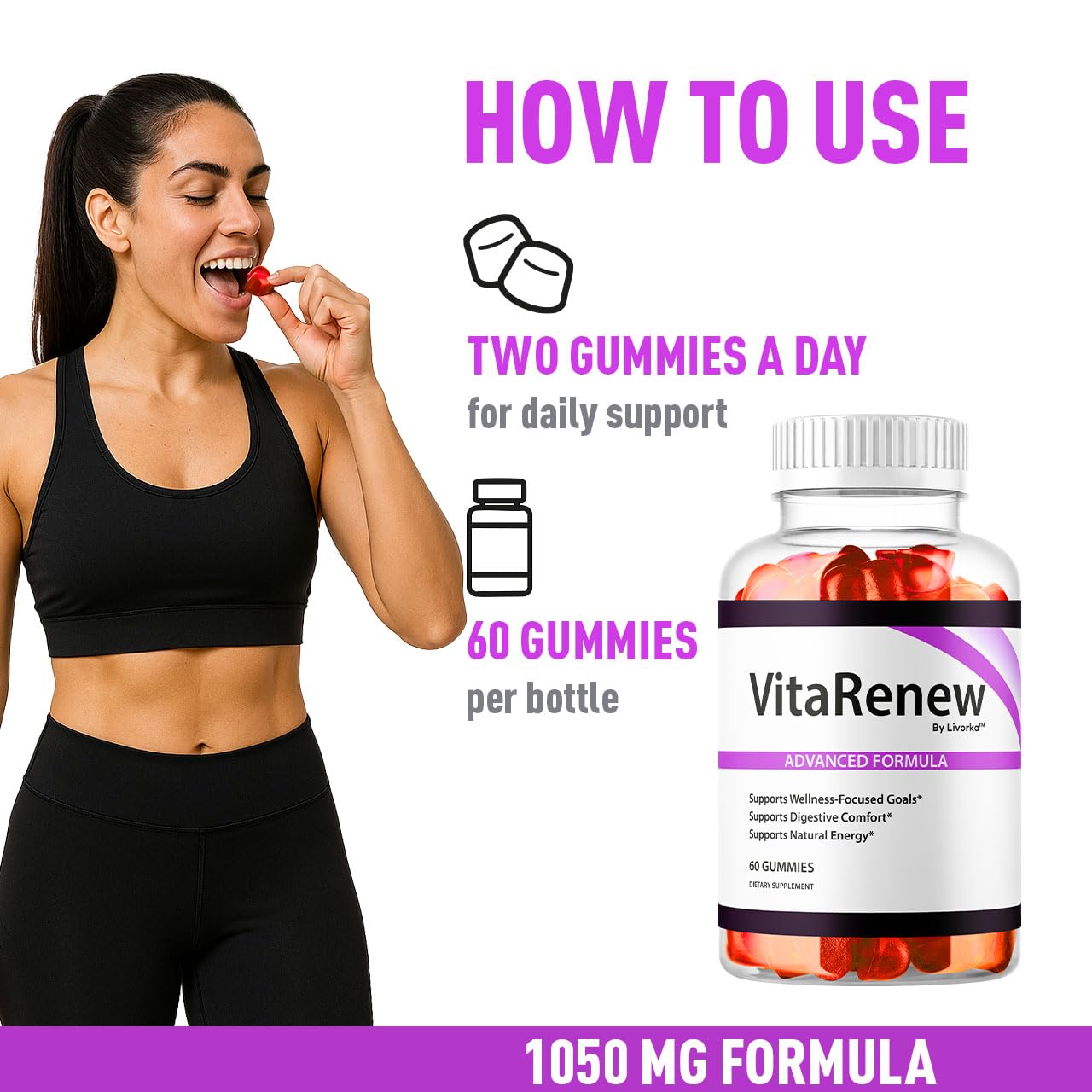 VitaRenew Gummies - 1050MG Advanced Formula | Maximum Strength (60 Gummies)