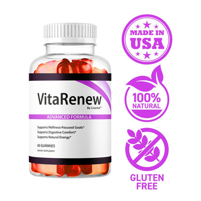 (5 Pack) VitaRenew Gummies – 1050MG Original Formula, Maximum Strength