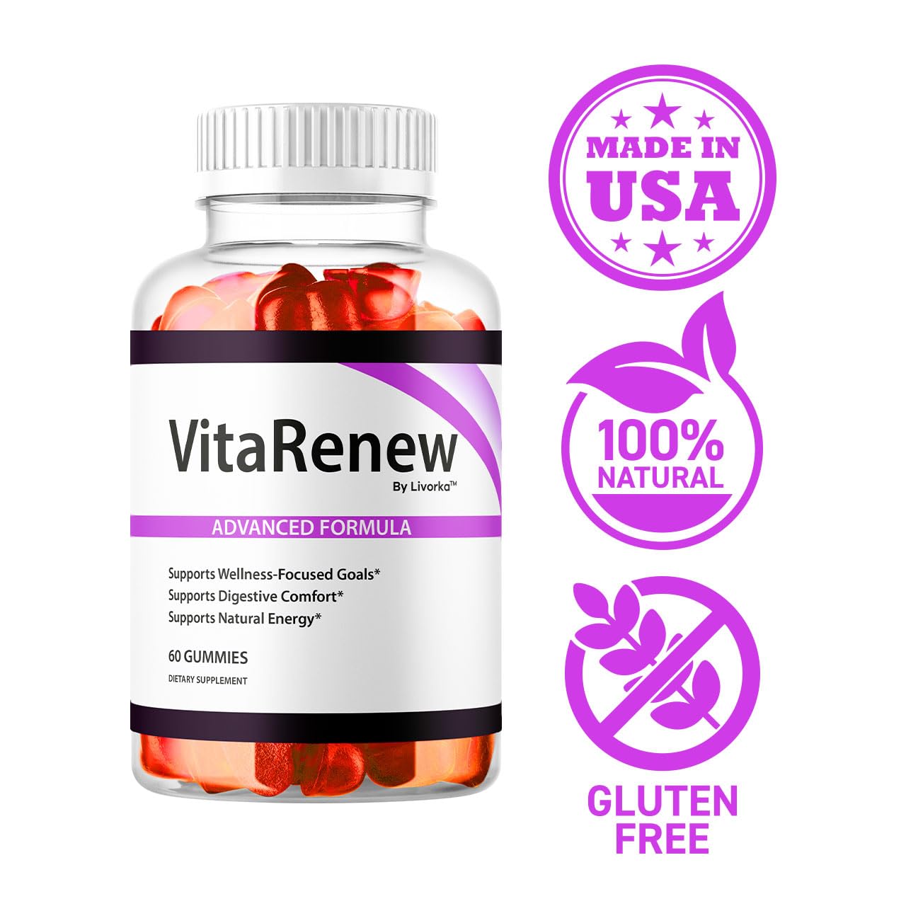 VitaRenew Gummies - 1050MG Advanced Formula | Maximum Strength (60 Gummies)