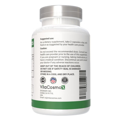 VitaCosmoX Fisetin Quercetin Resveratrol Supplement – 1,200 mg, 120 Veggie Capsules | Non-GMO & Gluten Free