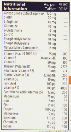 Vitabiotics Neurozan Capsules 30 Capsules - Cognitive Support & Mental Performance