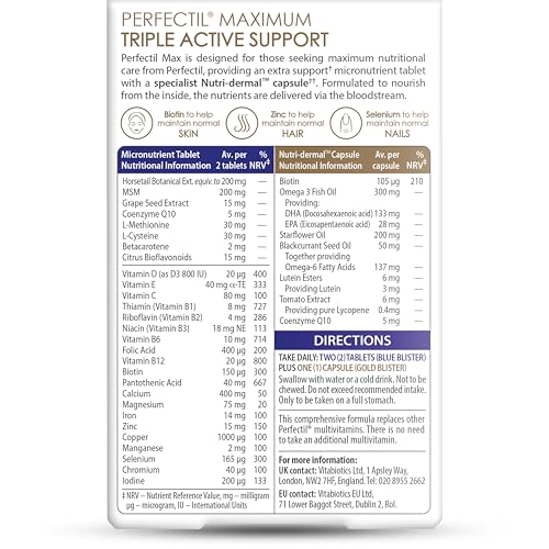 Vitabiotics Perfectil Max - 84 Tabs/Caps | Ultimate Skin, Hair & Nails Beauty Support