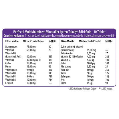 Vitabiotics Perfectil Tablets – Healthy Skin, Hair & Nails (30 Tablets)