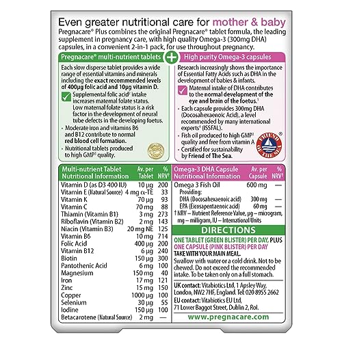 Vitabiotics Pregnacare Plus Omega-3-56 Tablets | UK Pregnancy Formula