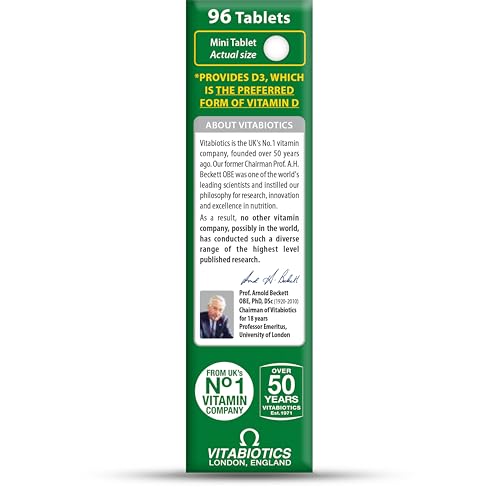 Ultra Vitamin D Tablets by Vitabiotics – 96 (Vitamin D3) for Immune & Bone Health