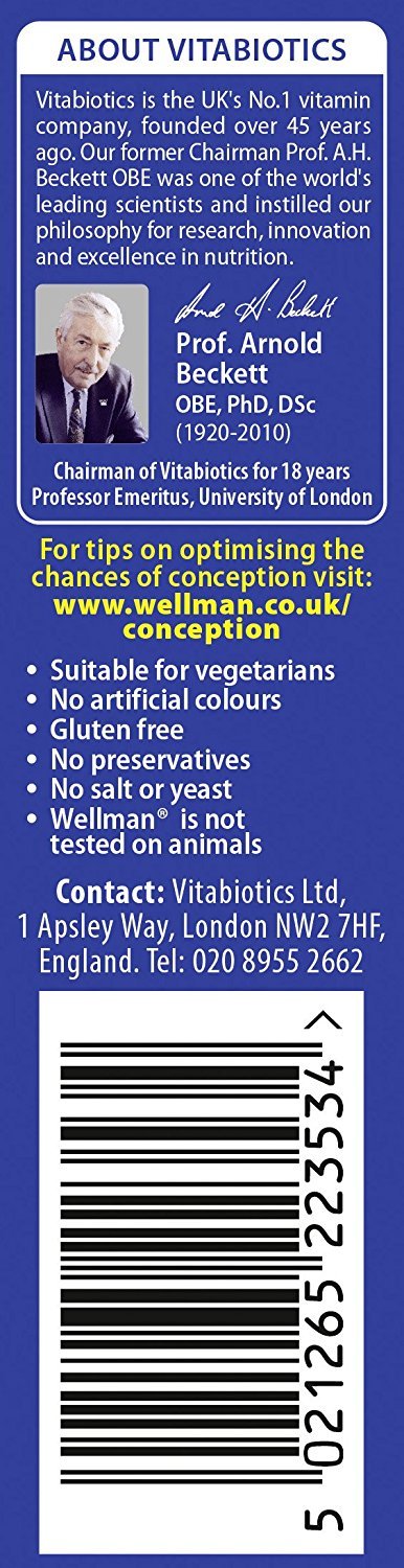 Vitabiotics Wellman Conception 30 Tablets — Male Fertility Support