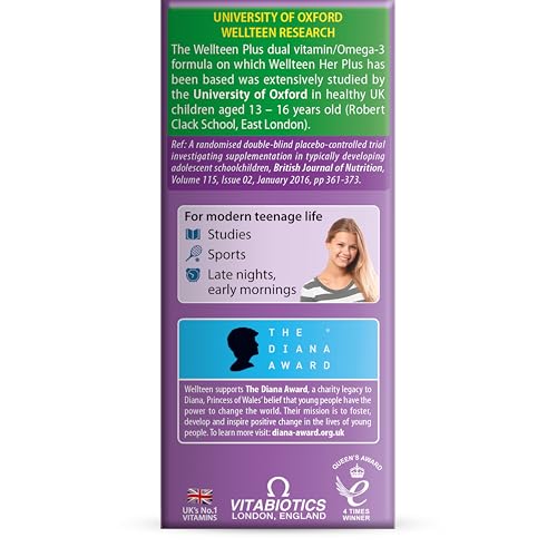 Vitabiotics Wellteen Her Plus Omega-3 – Advanced Nutrition for Teens 13-19