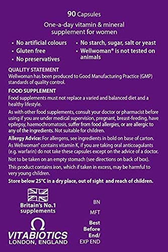 Vitabiotics Wellwoman Original 90 Tablets | Wellwoman 90 Capsules