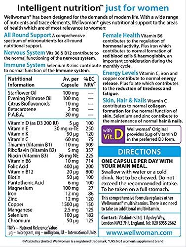 Vitabiotics Wellwoman Original 90 Tablets | Wellwoman 90 Capsules
