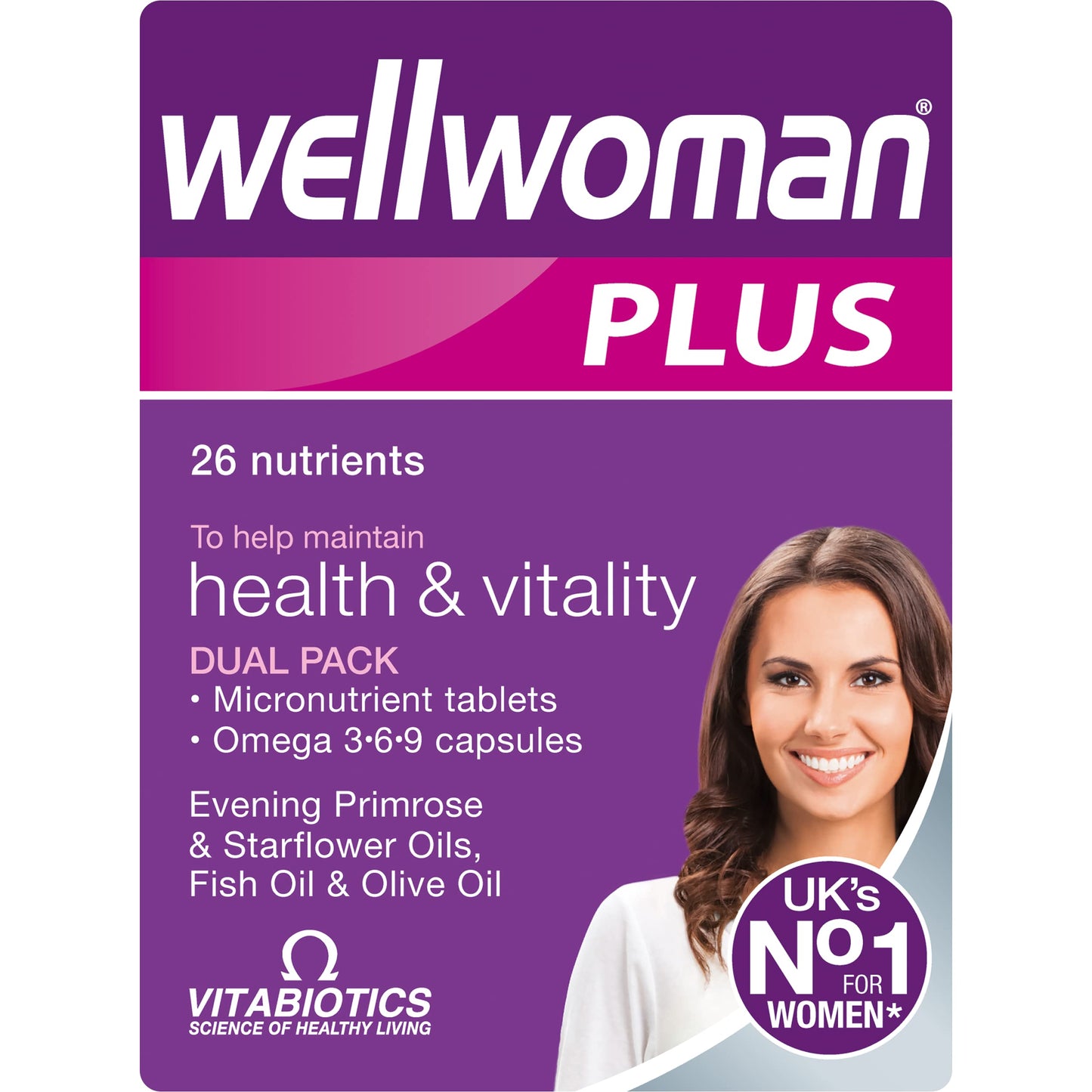 Vitabiotics Wellwoman Plus Tablets - 56 Capsules | Omega 3-6-9 Multivitamin