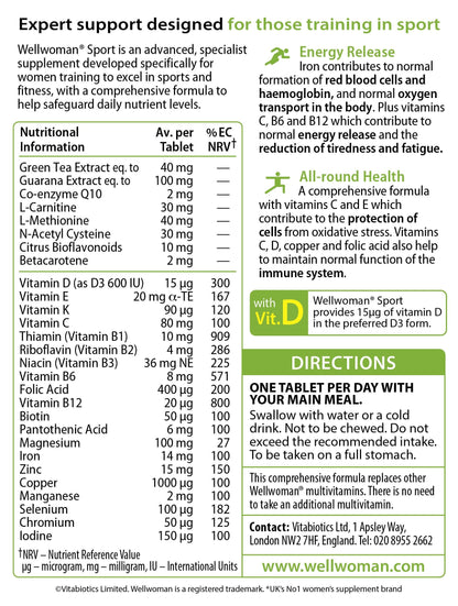 Vitabiotics Wellwoman Sport and Fitness - 30 Tablets