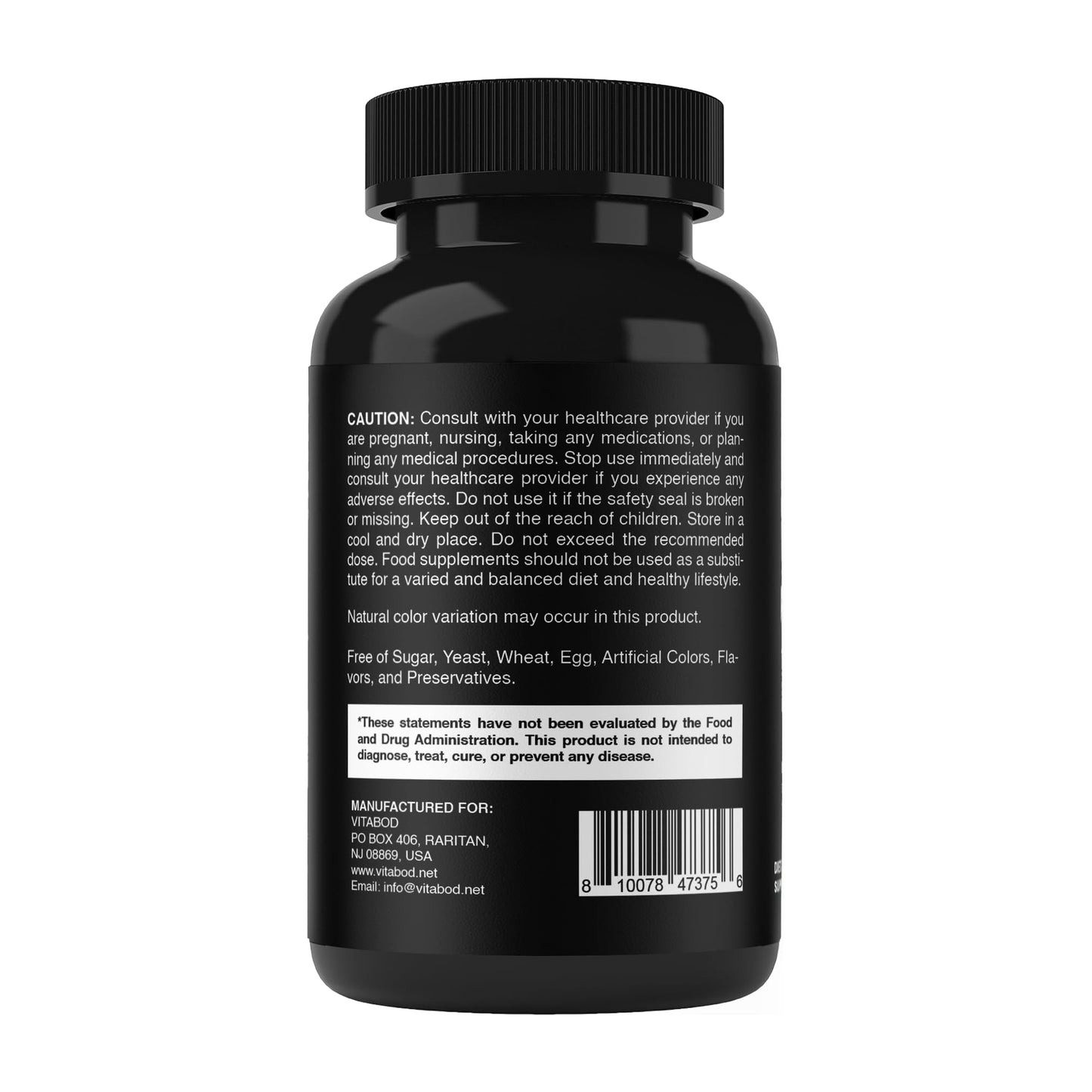 Vitabod Folic Acid 1 mg (1000 mcg) – 500 Vegetarian Tablets | Prenatal & Postnatal Vitamin