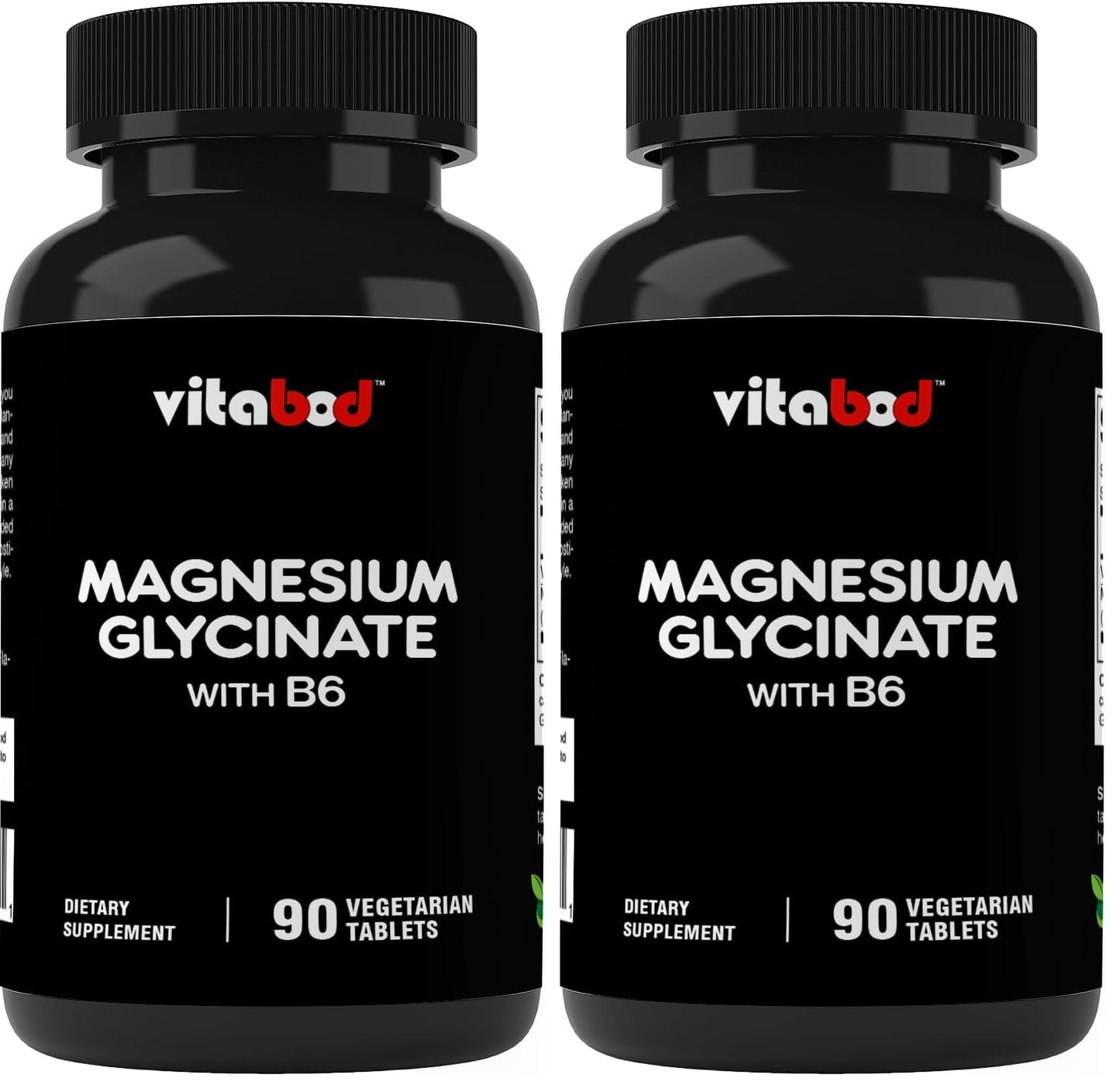 Vitabod Magnesium Glycinate 1000 mg – 180 Tablets (Pack of 2) Chelated Magnesium for Muscle & Heart Health