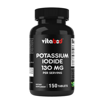 Vitabod Potassium Iodide 130 mg | 150 Tablets (1 Bottle) | Exp 05/2030