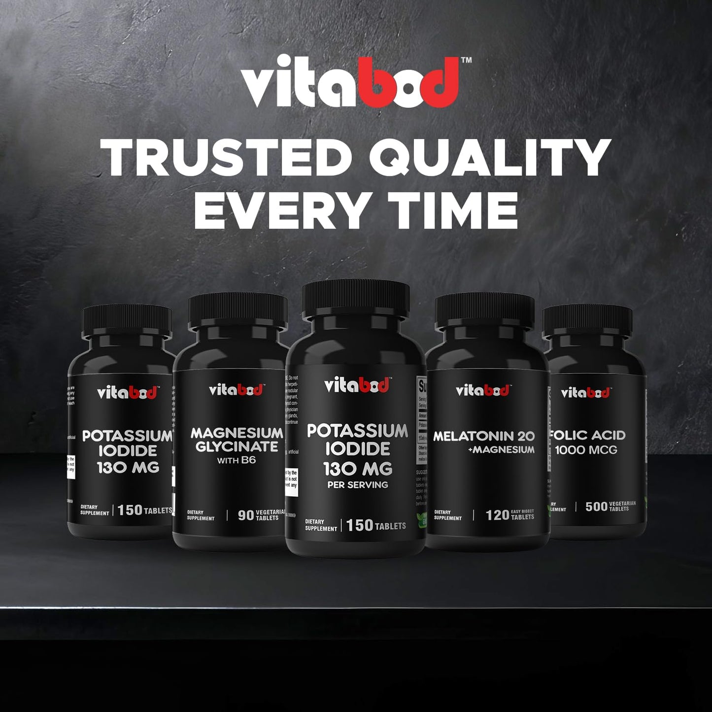 Vitabod Potassium Iodide 130 mg | 150 Tablets (1 Bottle) | Exp 05/2030