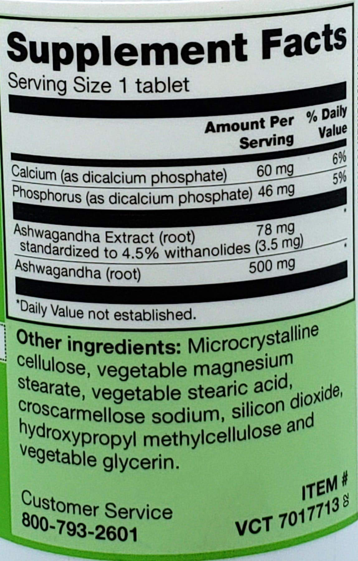 Vitacost Ashwagandha Complex 578 mg – 120 Vegetarian Tablets