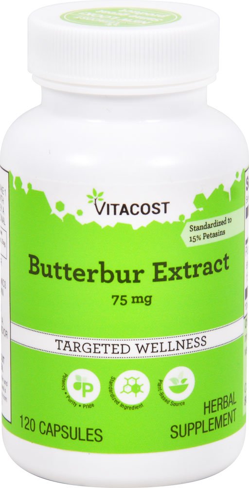 Vitacost Butterbur Extract - Standardized 75 mg | 120 Capsules