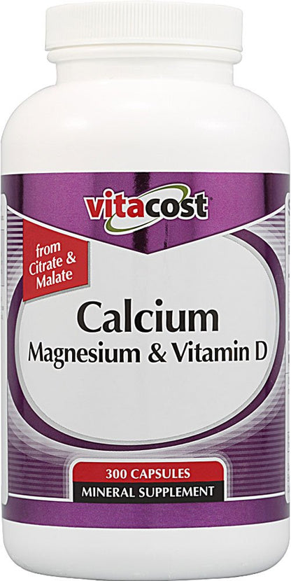 Vitacost Calcium Magnesium & Vitamin D - 300 Capsules | Bone Health Support