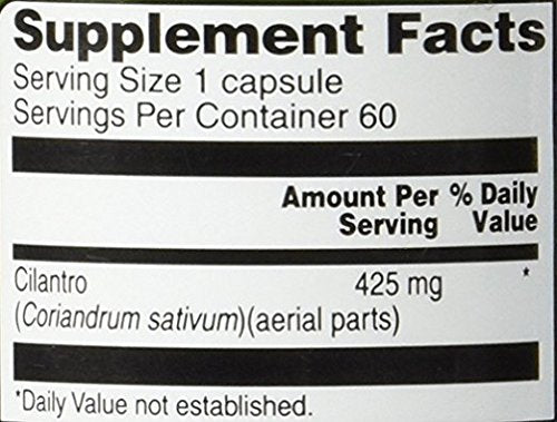 Vitacost Cilantro (Coriander) 425 mg – 60 Capsules | Herbal Supplement