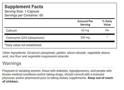 Vitacost CoQ10-200 mg - 60 Capsules