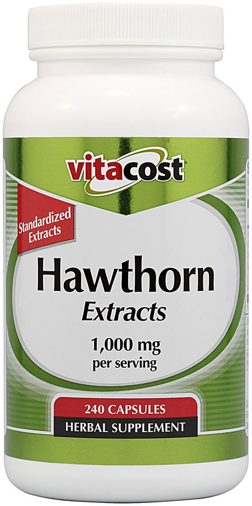 Vitacost Standardized Hawthorn Extract - 1000 mg per Serving - 240 Capsules