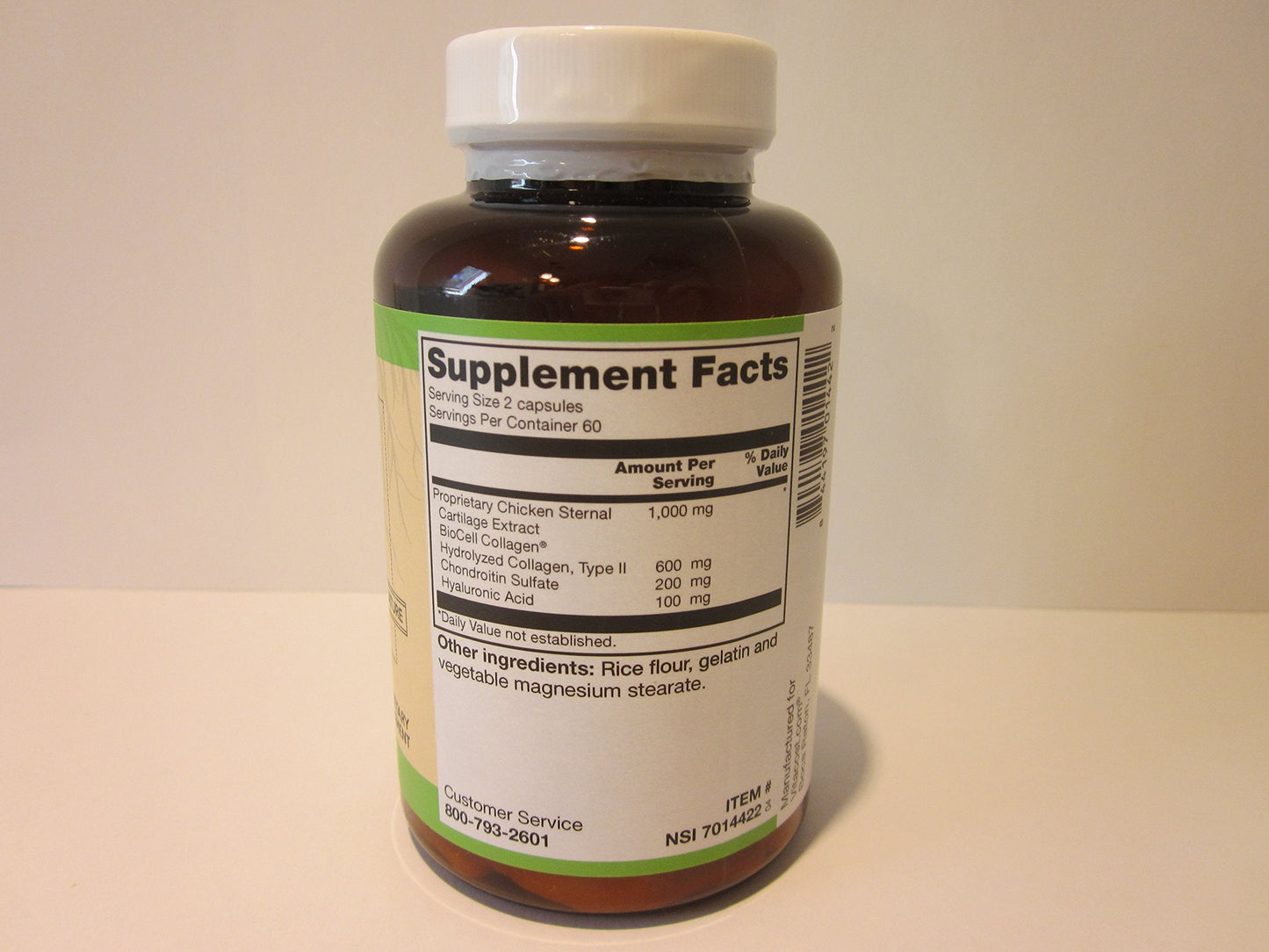 Vitacost Hyaluronic Acid with BioCell Collagen II – 100 mg per Serving | 120 Capsules