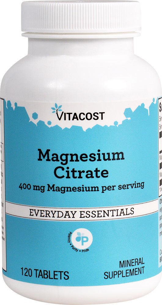 Vitacost Magnesium Citrate 400 mg per Serving – 120 Tablets