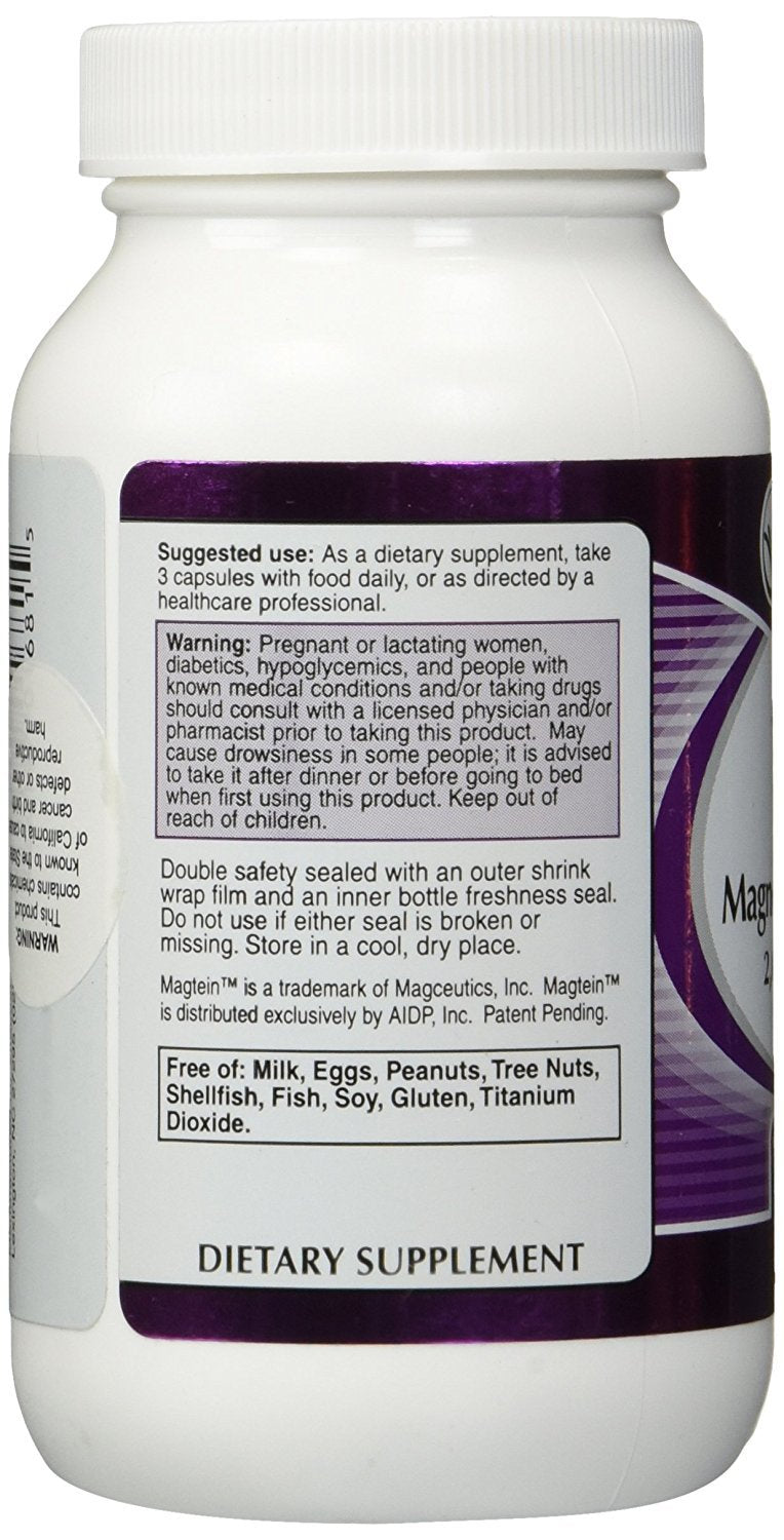 Vitacost Magtein Magnesium L-Threonate 2010 mg - 90 Vegetarian Capsules