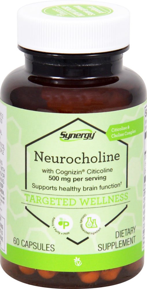 Vitacost Synergy Neurocholine with Cognizin Citicoline 500 Milligram Per Serving - 60 Capsules