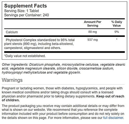 Vitacost Phytosterol Complex with Beta-Sitosterol - 240 Tablets