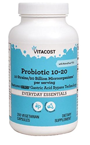 Vitacost Probiotic 10-20 - 20 Billion CFU, 200 Vegetarian Capsules
