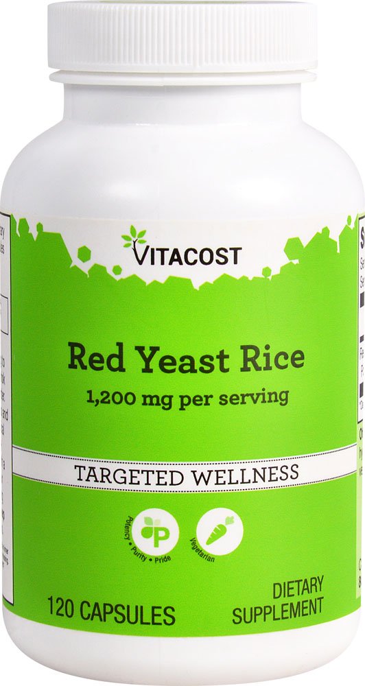 Vitacost Red Yeast Rice - 1200 mg - 120 Vegetarian Capsules BritishVita | Premium UK Vitamins & Wellness Supplements