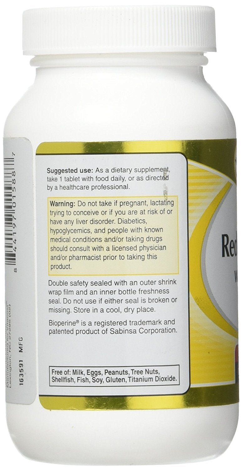 Vitacost Red Yeast Rice 1200 mg with CoQ10 - Extended Release - 60 Tablets