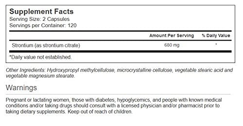 Vitacost Strontium - 680 mg per Serving | 240 Vegetarian Capsules