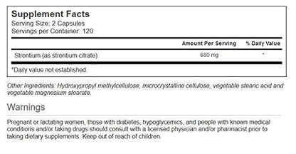 Vitacost Strontium - 680 mg per Serving | 240 Vegetarian Capsules