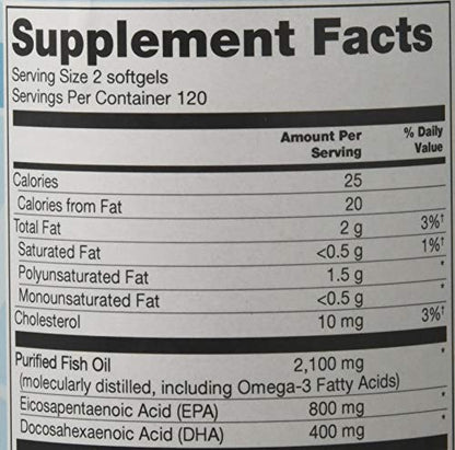 Vitacost Synergy Mega EFA Mini Gels 1200 mg Omega-3 EPA & DHA – Natural Strawberry | 240 Softgels