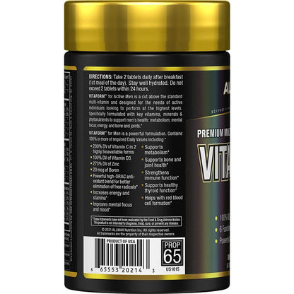 AllMax Vitaform Multi-Vitamin for Men, 60 Tablets