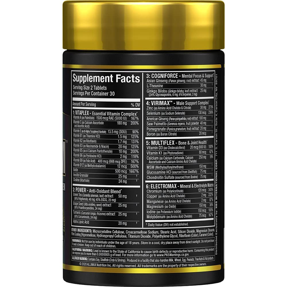 AllMax Vitaform Multi-Vitamin for Men, 60 Tablets