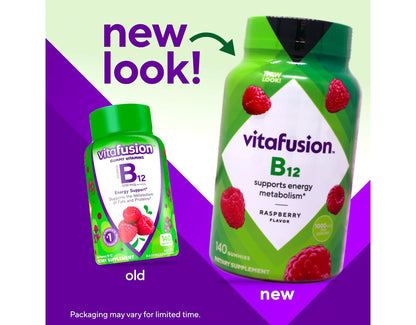 Vitafusion B-12 1000mcg Gummy – 140 Count (Pack of 2) | Vitamin B12 Supplement