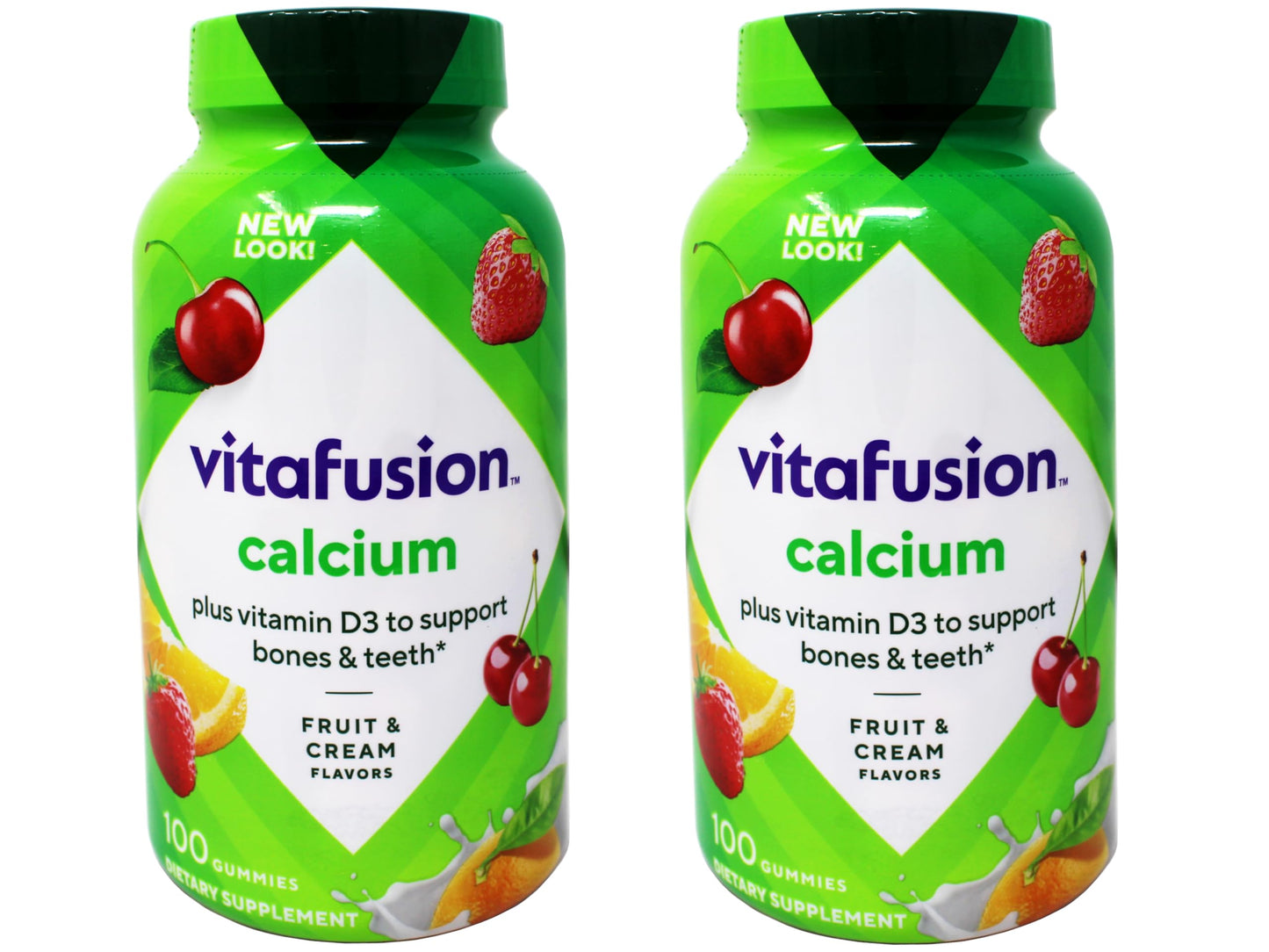 VitaFusion Calcium 500 mg Gummies with Vitamin D3 - 100 ct Pack of 2
