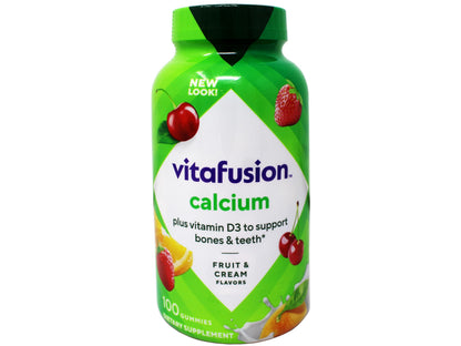VitaFusion Calcium 500 mg Gummies with Vitamin D3 - 100 ct Pack of 2