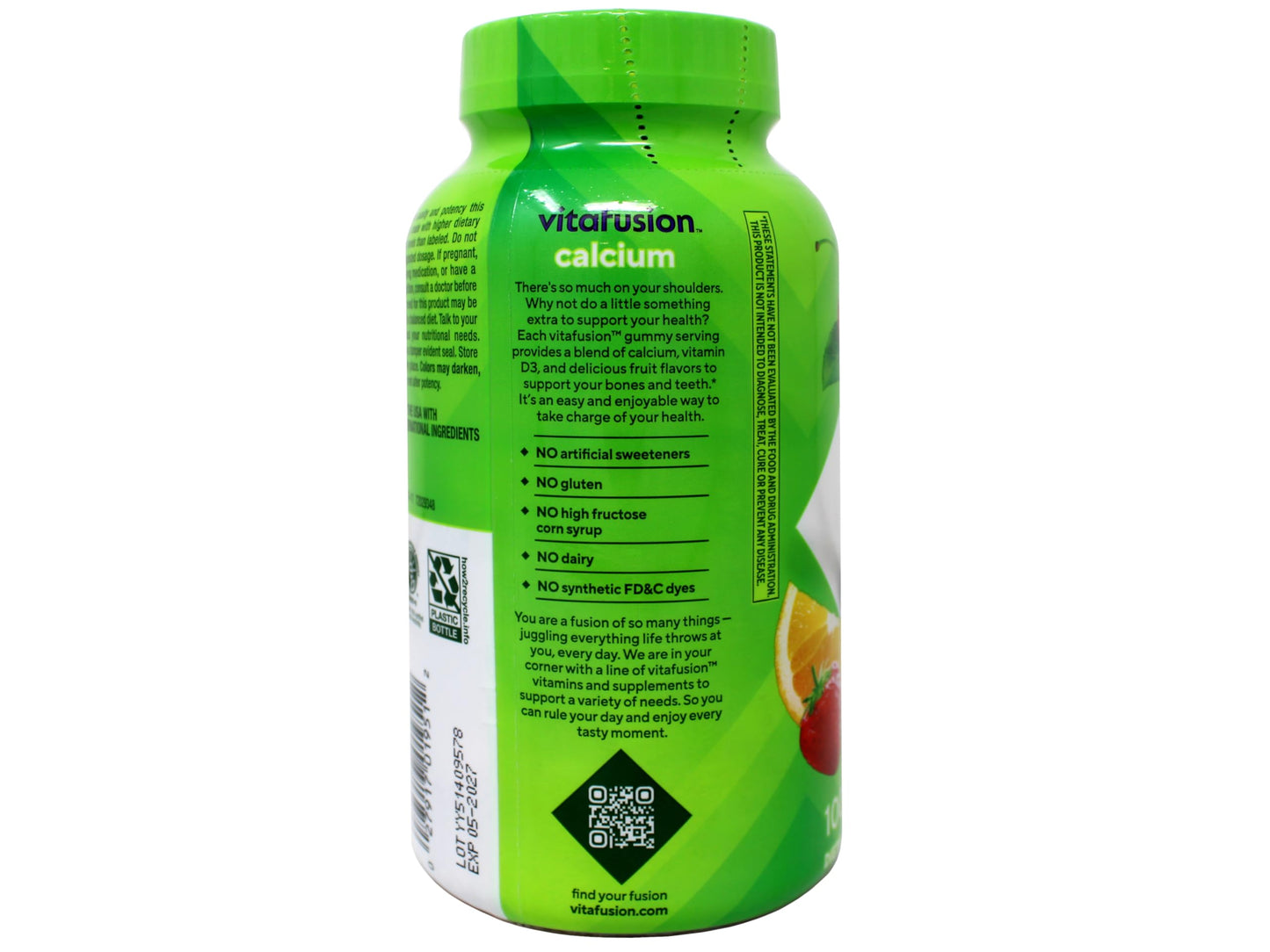 VitaFusion Calcium 500 mg Gummies with Vitamin D3 - 100 ct Pack of 2