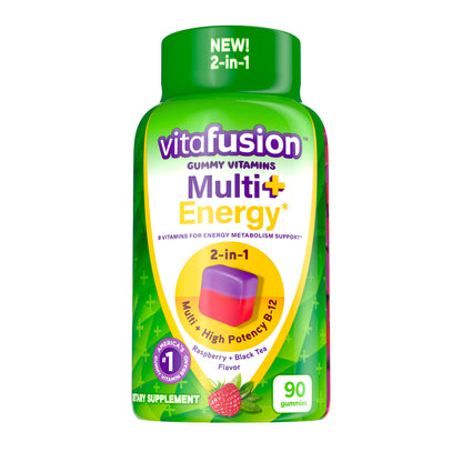 Vitafusion Multi + Energy Gummies – 90 Count | Energy Metabolism Support