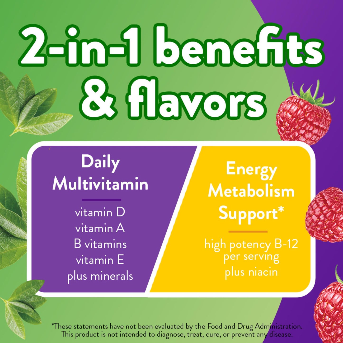 Vitafusion Multi + Energy Gummies – 90 Count | Energy Metabolism Support