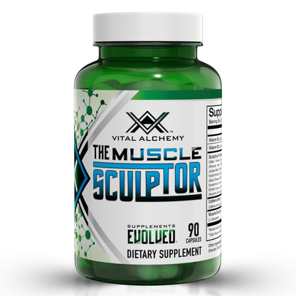 Vital Alchemy The Muscle Sculptor – Muscle Builder with B3, B6, Epicatechin & Cayenne | Made in USA