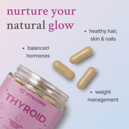 Vital Core Desiccated Thyroid 200mg – NZ Grass-Fed for Women | Energy & Thyroid Health