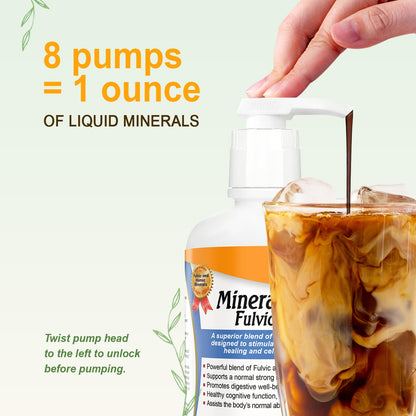 Vital Earth Minerals Liquid Mineral Pump 2-Pack – Fits 32-Ounce Vitamin and Fulvic Mineral Supplement Bottles
