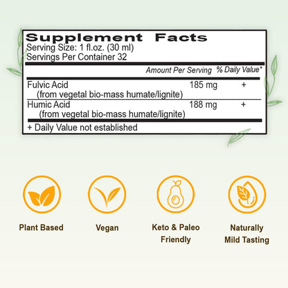 Vital Earth Minerals Fulvic Humic Mineral Blend Liquid 3-Pack – 70+ Trace Minerals, Electrolytes for Energy, Balance & Recovery