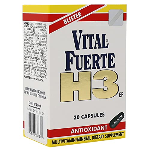 Vital Fuerte H3 – Multivitamin with Antioxidants | 30 Capsules Blister